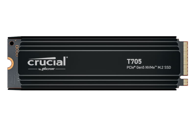 Micron Technologyは、PCIe 5.0対応のM.2 SSD「Crucial T705 Gen5 NVMe SSD」を2月に発表した