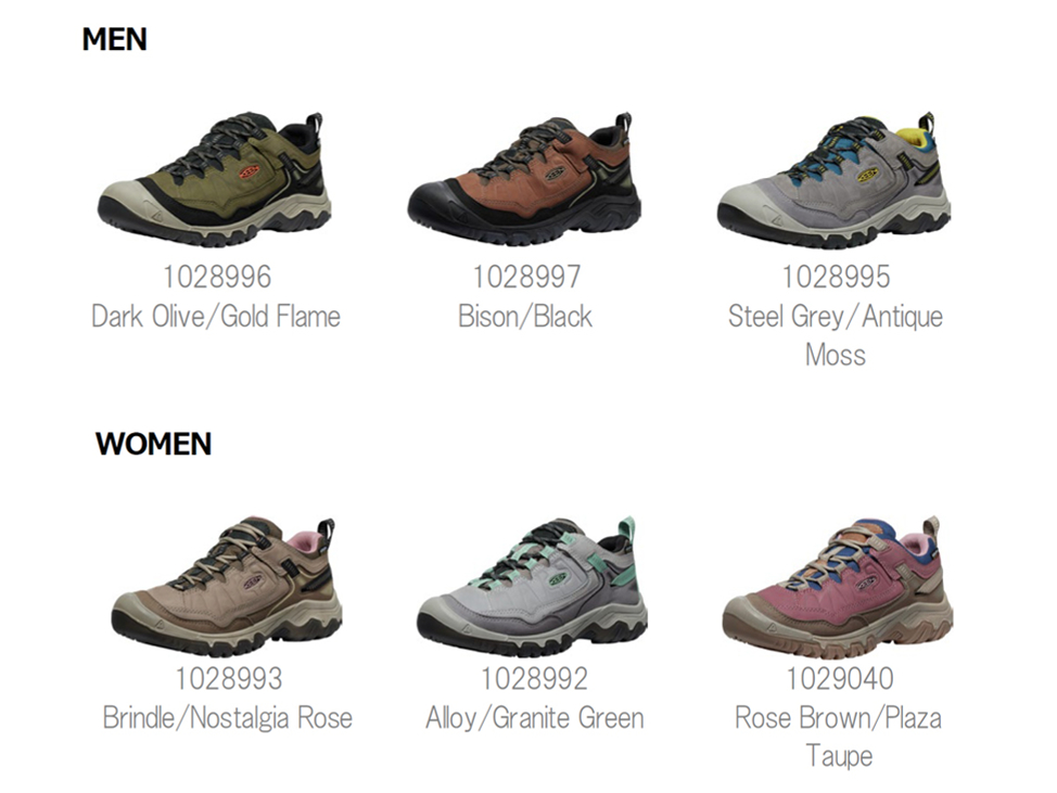 TARGHEE IV WP カラーバリエーション