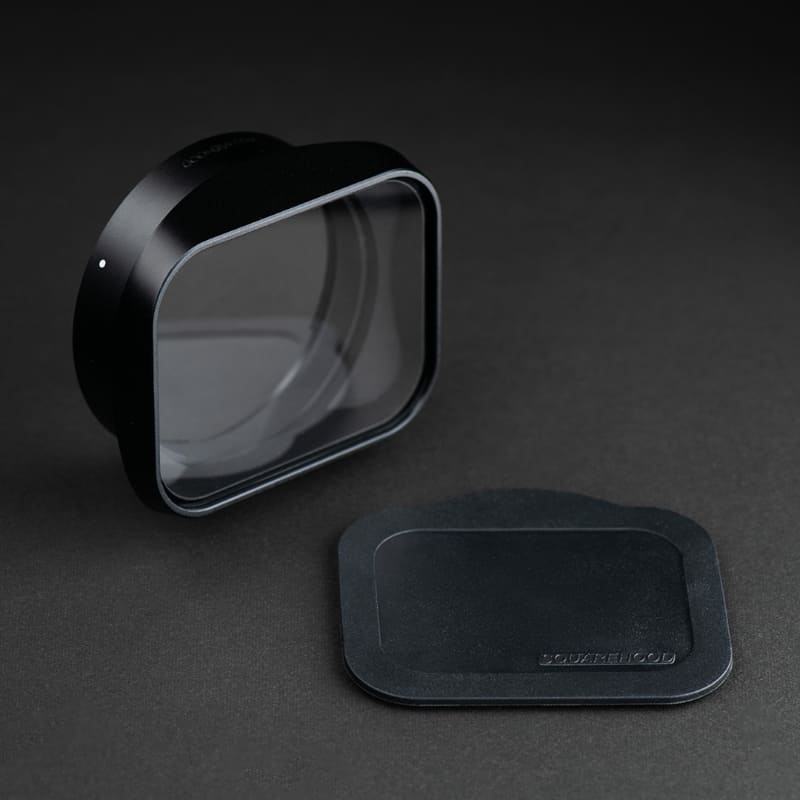 RICOH GR III/IIIx専用の金属製角型フード＆サムレスト