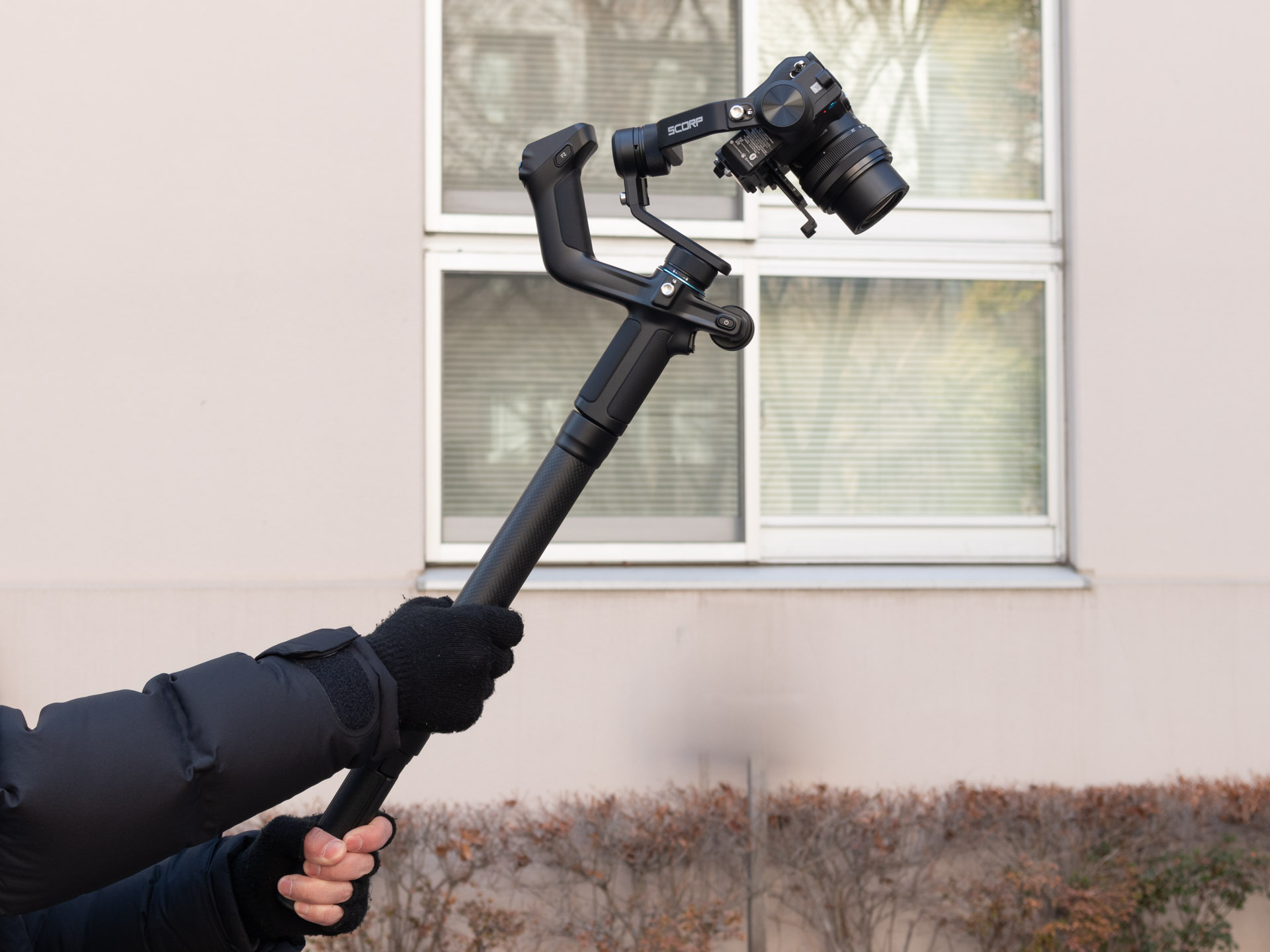 カーボン製延長ロッドの装着例