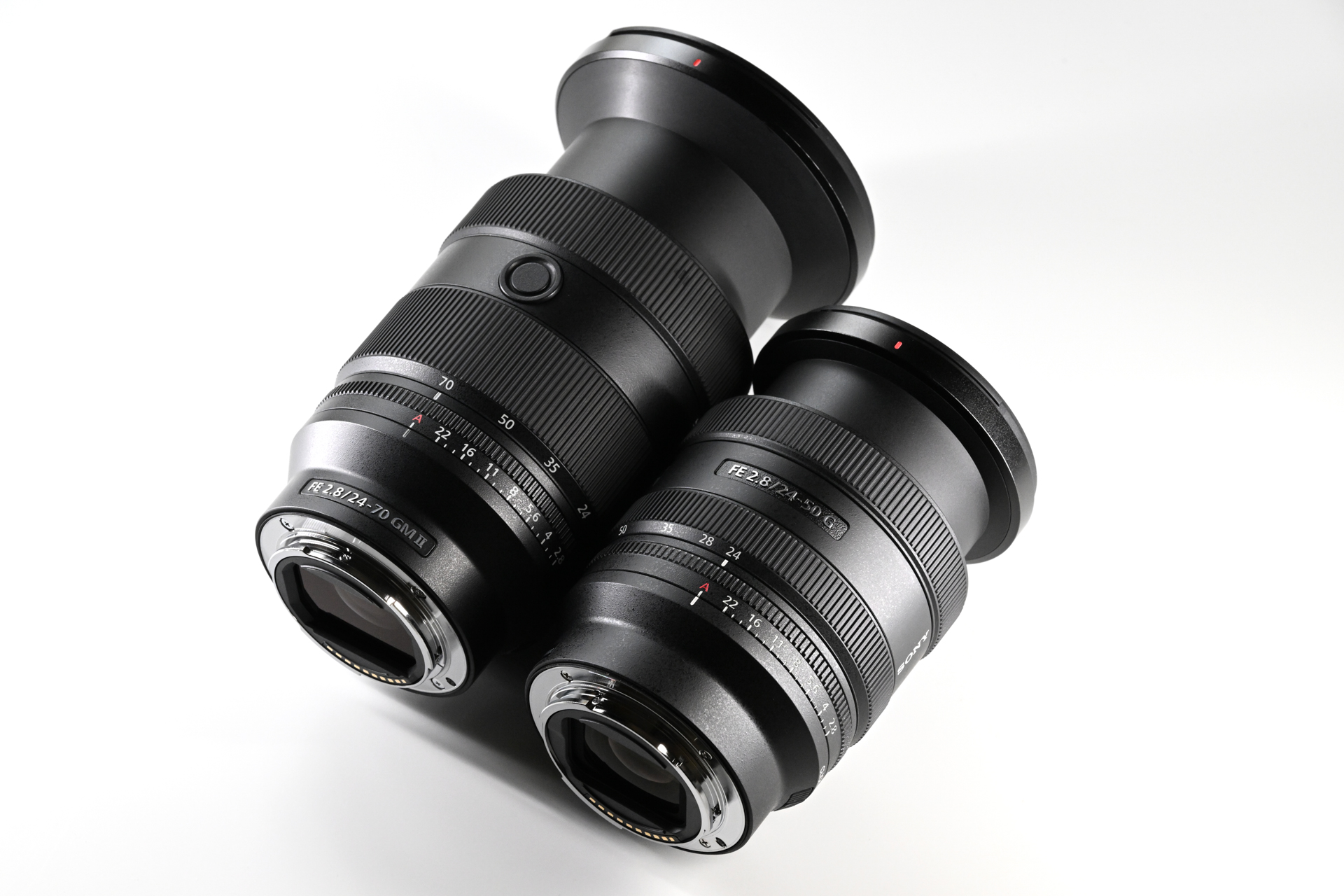 左上からFE 24-70mm F2.8 GM II、FE 24-50mm F2.8 G