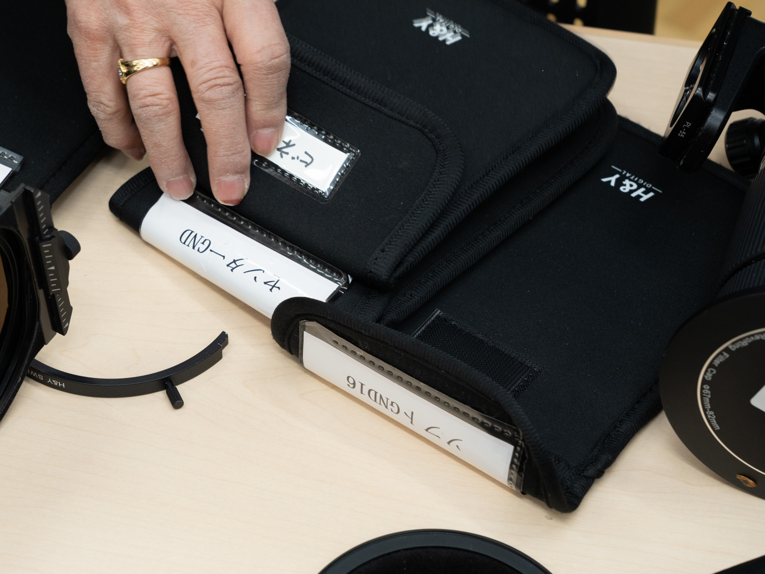 取り出す時などにわかりやすいよう、ケースにラベルをつけている