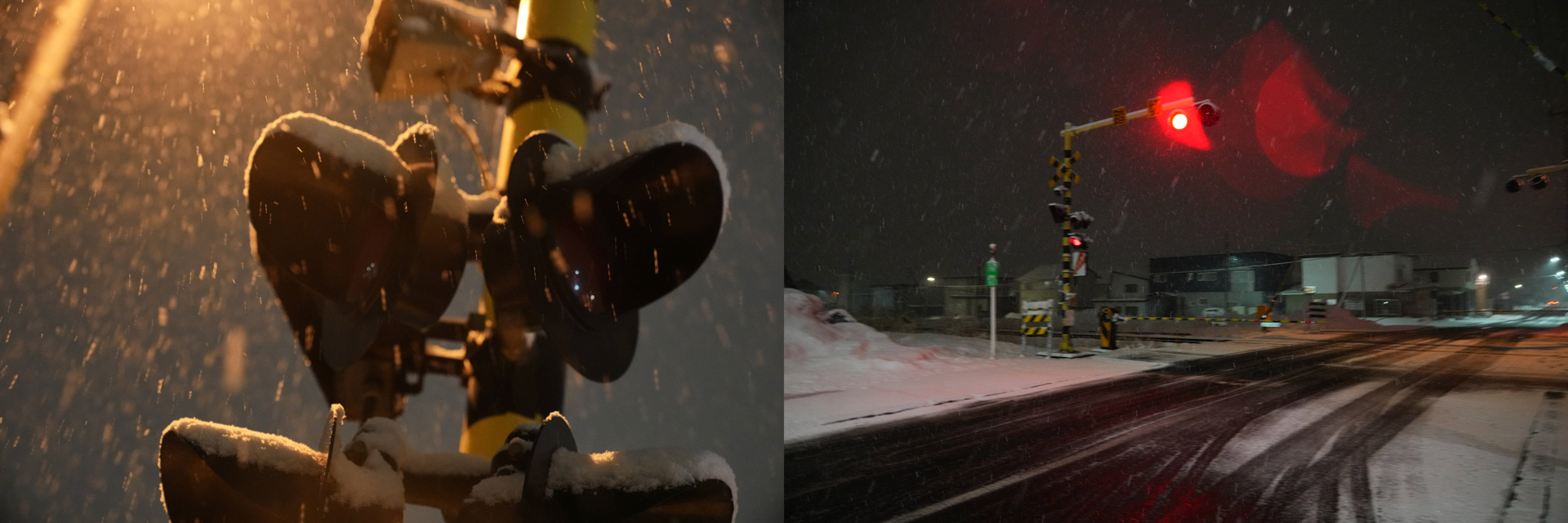 芽室駅付近の踏切にて