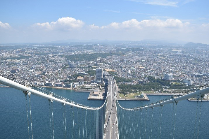 神戸側主塔からの風景