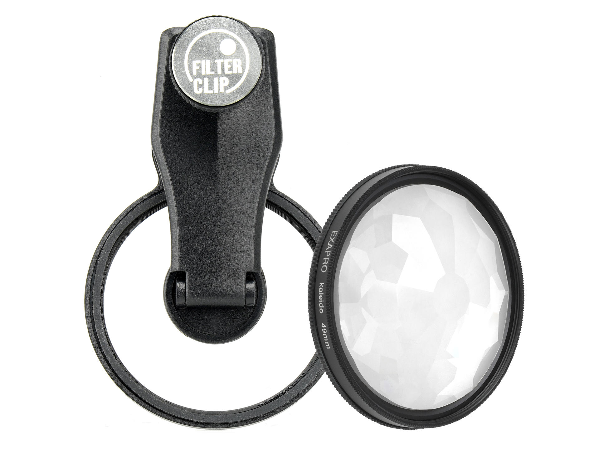 フィルタークリップ＋レインボーフレアフィルターセット EXP-FCRRF-02。万華鏡のような効果が得られる