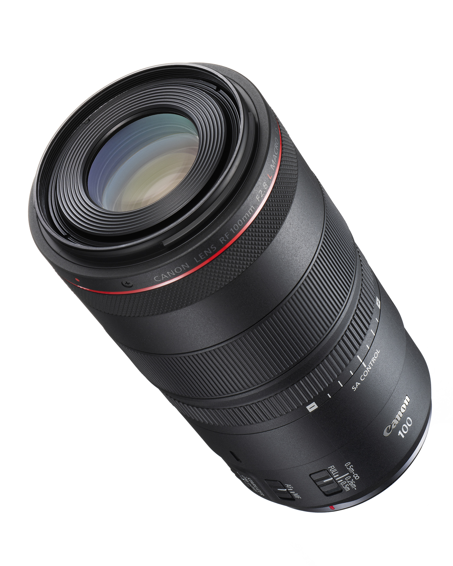 <span class="fnt-110"><b>RF100mm F2.8 L MACRO IS USM</b></span><br>キヤノンオンラインショップ参考価格：18万7,000円（税込）<br>　<br>最大撮影倍率1.4倍の中望遠マクロレンズ。クリアな描写と柔らかなボケ味で近接撮影を堪能できる。さらに、球面収差を調整できるSAコントロールリングの搭載によって、ボケの輪郭を柔軟に調整可能だ。マクロ域はもちろん、中望遠レンズとしても活用できる