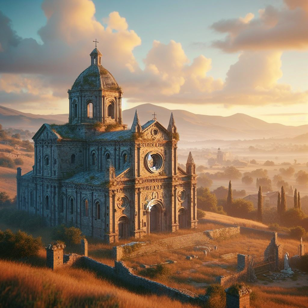 発掘された紀元前の遺跡という感じではないし、いかにもCGっぽくなったDALL-E 3