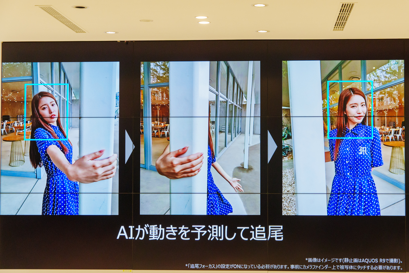 AF追尾中に被写体が隠れても動きを予測して追尾し続ける