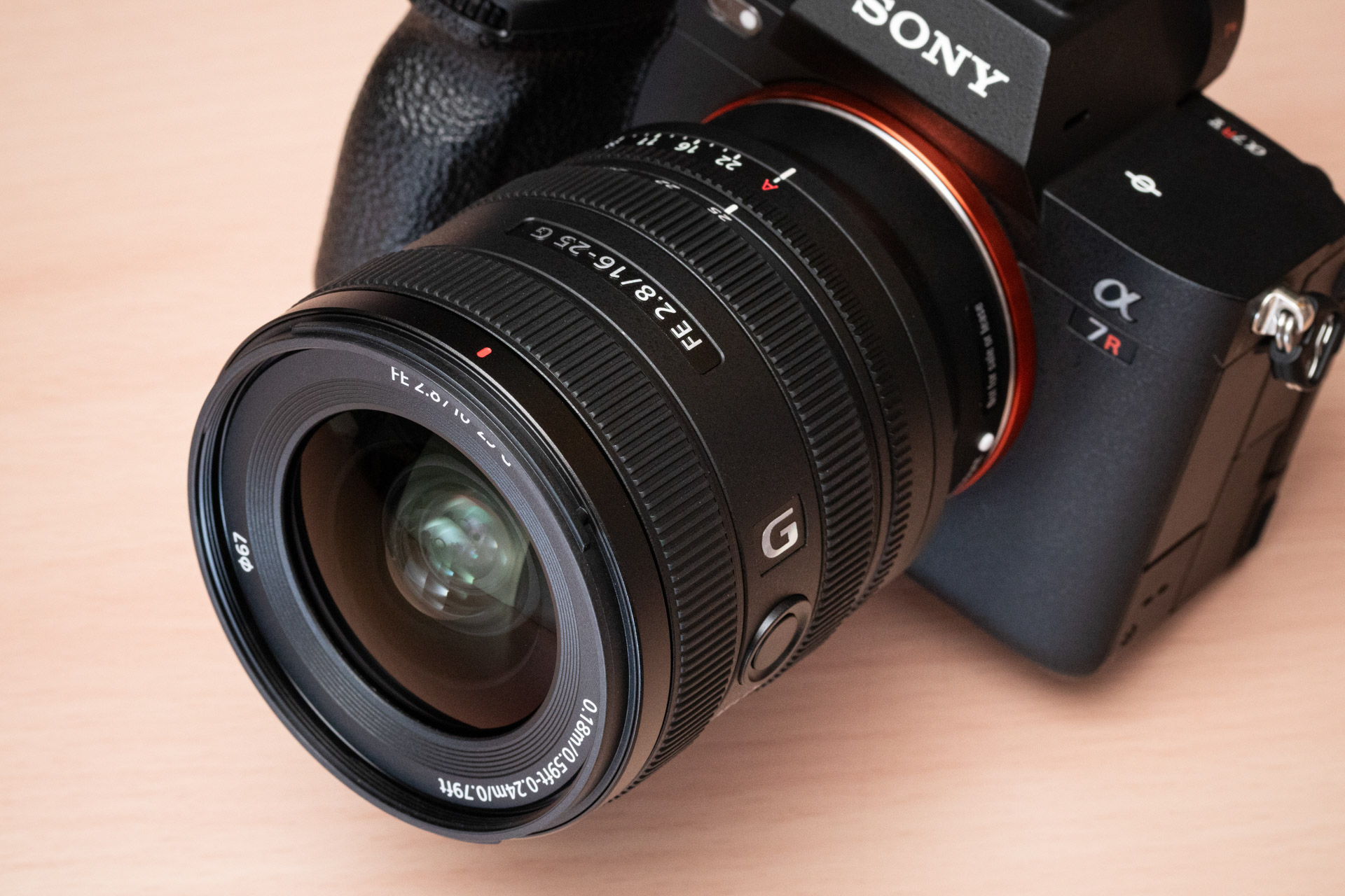 α7R Vに装着したところ