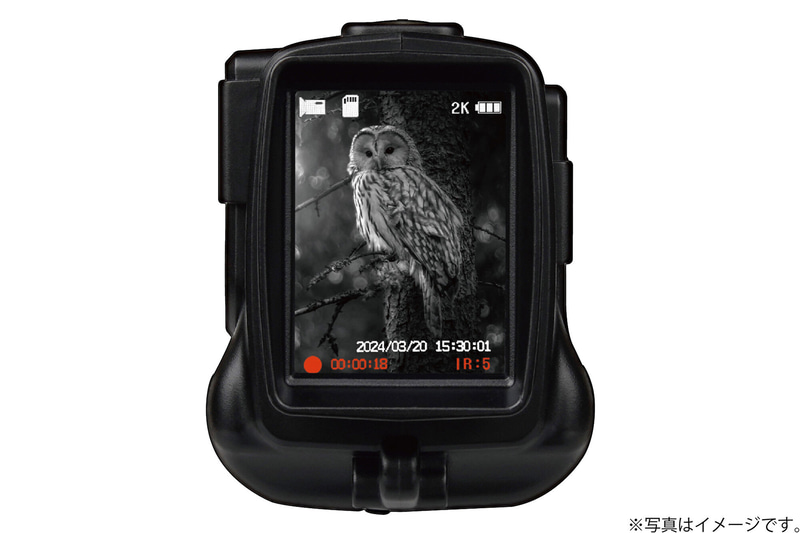 暗闇でモノクロ撮影できる赤外線暗視カメラ…静止画/動画に対応
