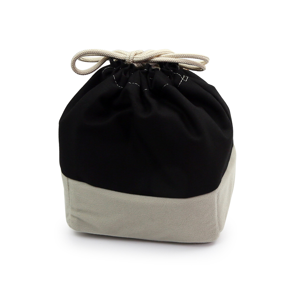 カメラきんちゃく袋 II Lサイズ 帆布ブラック