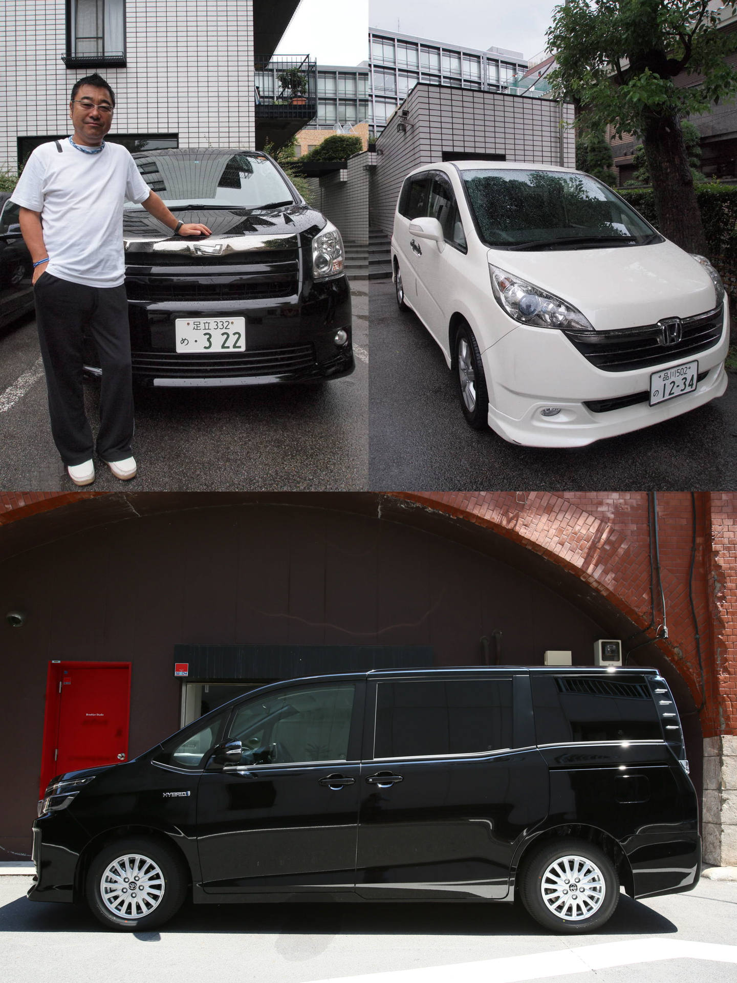 歴代の仕事用車の一部。下は初代VOXY