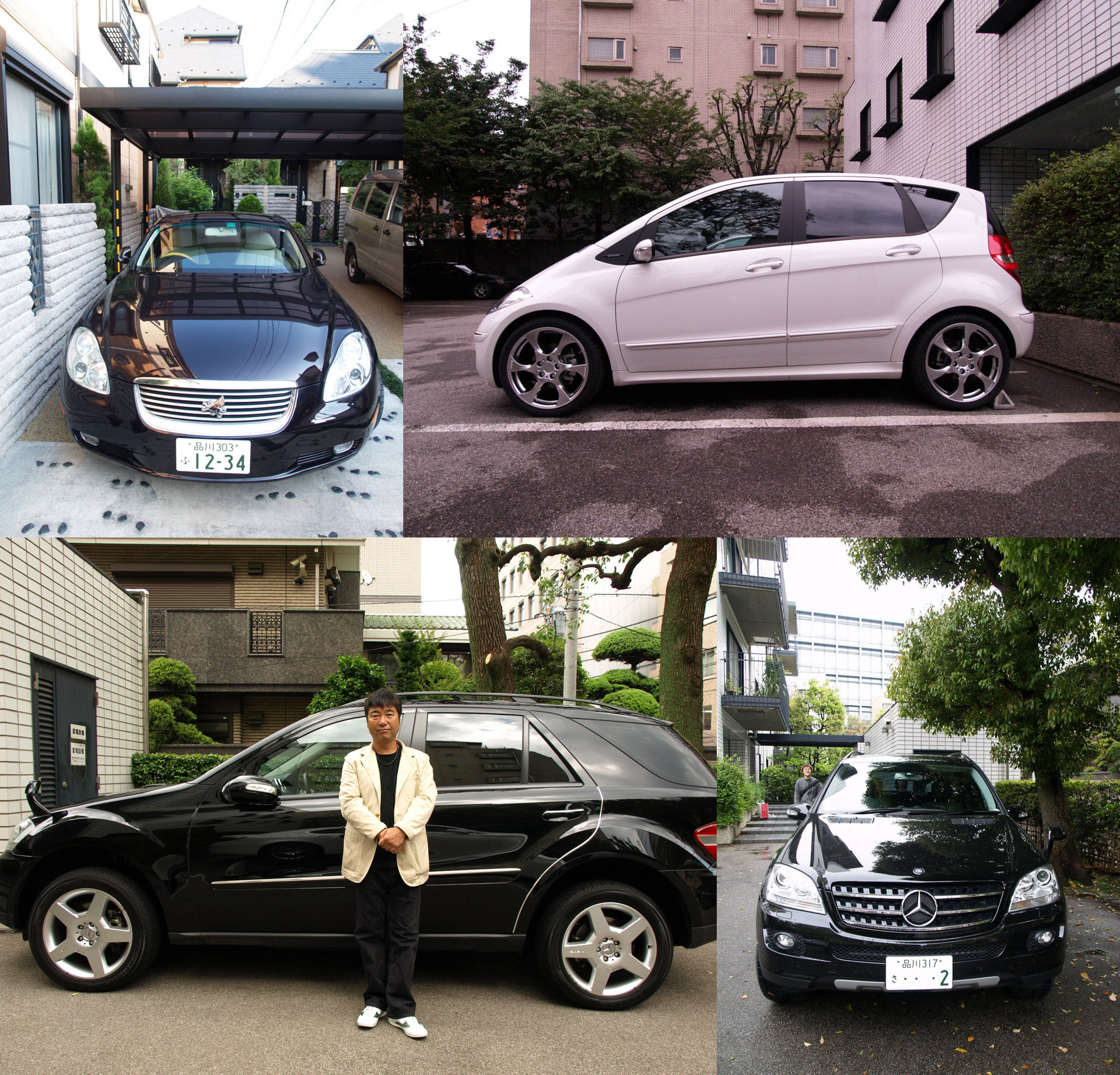 歴代のプライベート用車の一部。左上のようなオープンカーを買ったことも