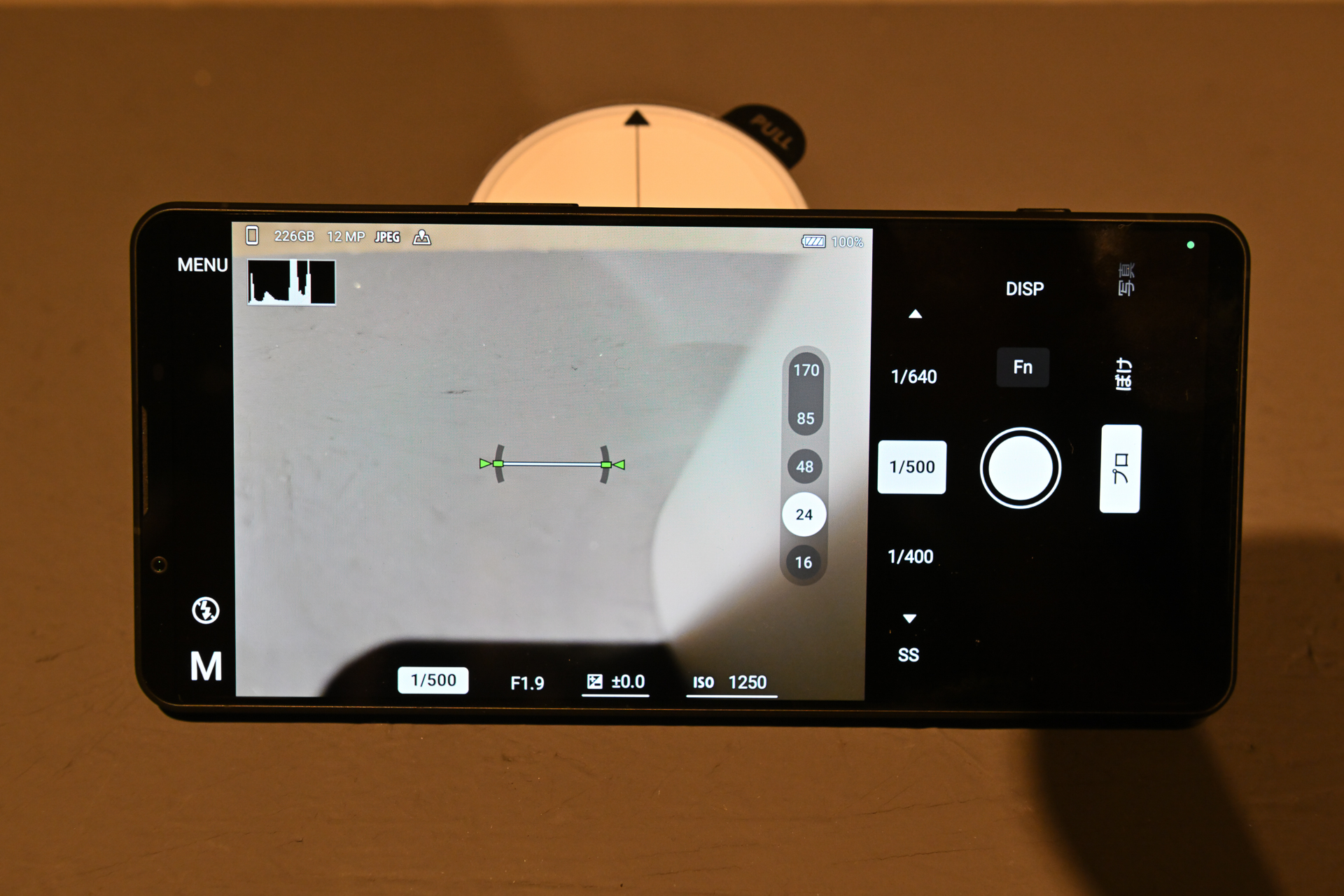 プロモードでは従来の「Photo Pro」と同等の機能を持つ