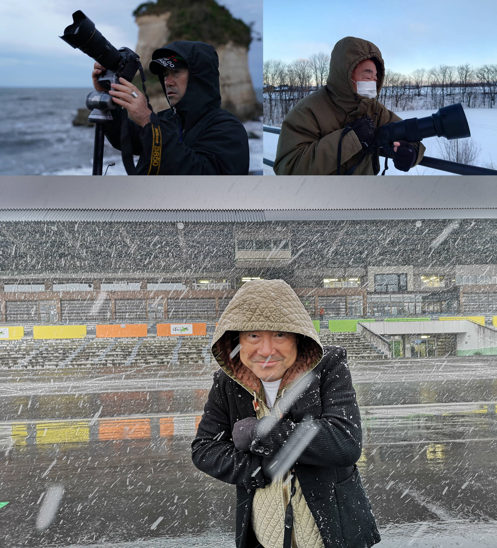 風や厳しい寒さ、雪などが降るシチュエーションで