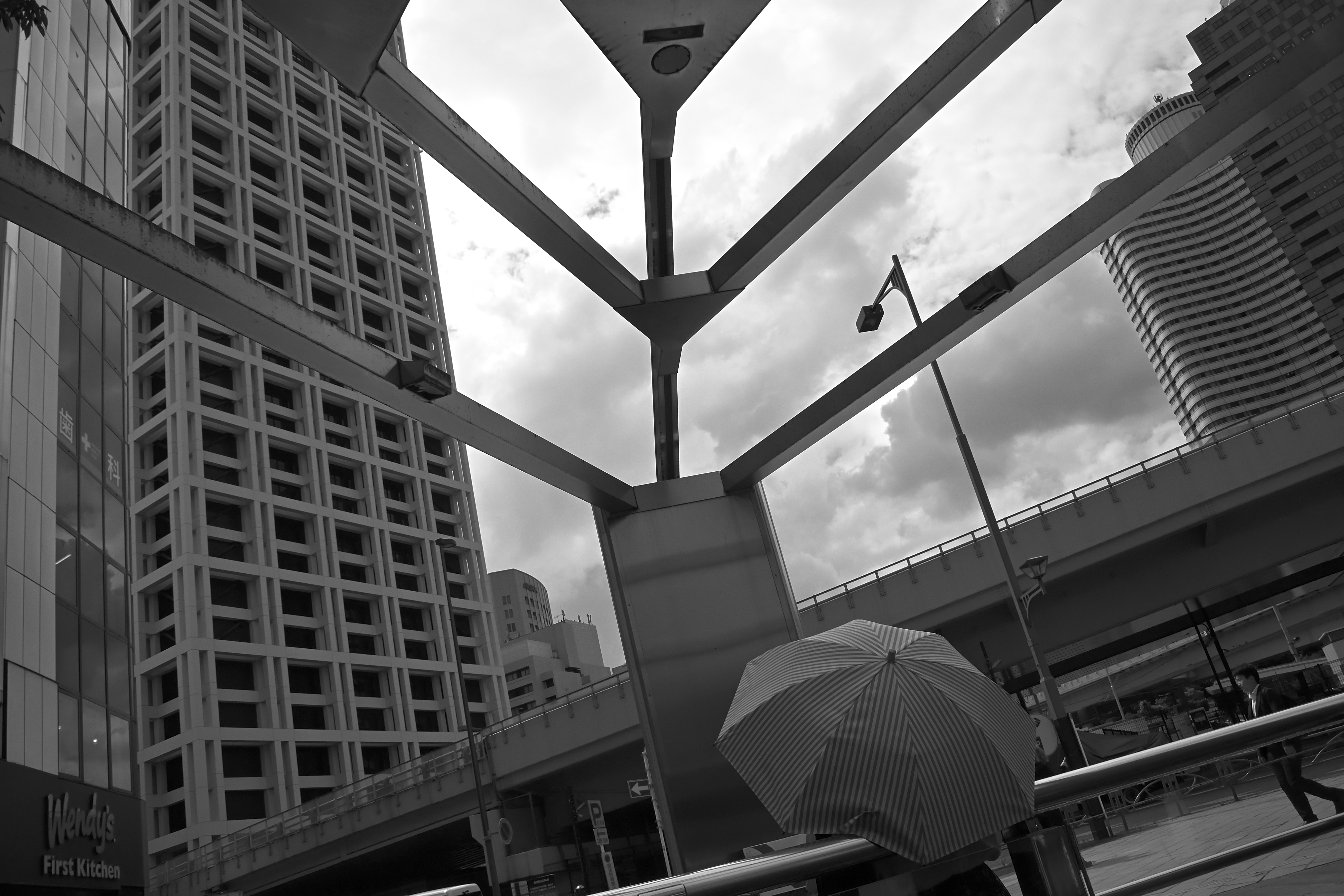 NX Studioで現像して、ディープトーンモノクロームを選択してみたのですが、雲の調子は出てきました<br><span class="fnt-85">NIkon 1 V3／1 NIKKOR VR 10-30mm f/3.5-5.6 PD-ZOOM／10mm（27mm相当）／プログラムオート（1/2,000秒、F5.6、−0.3EV）／ISO 400</span>