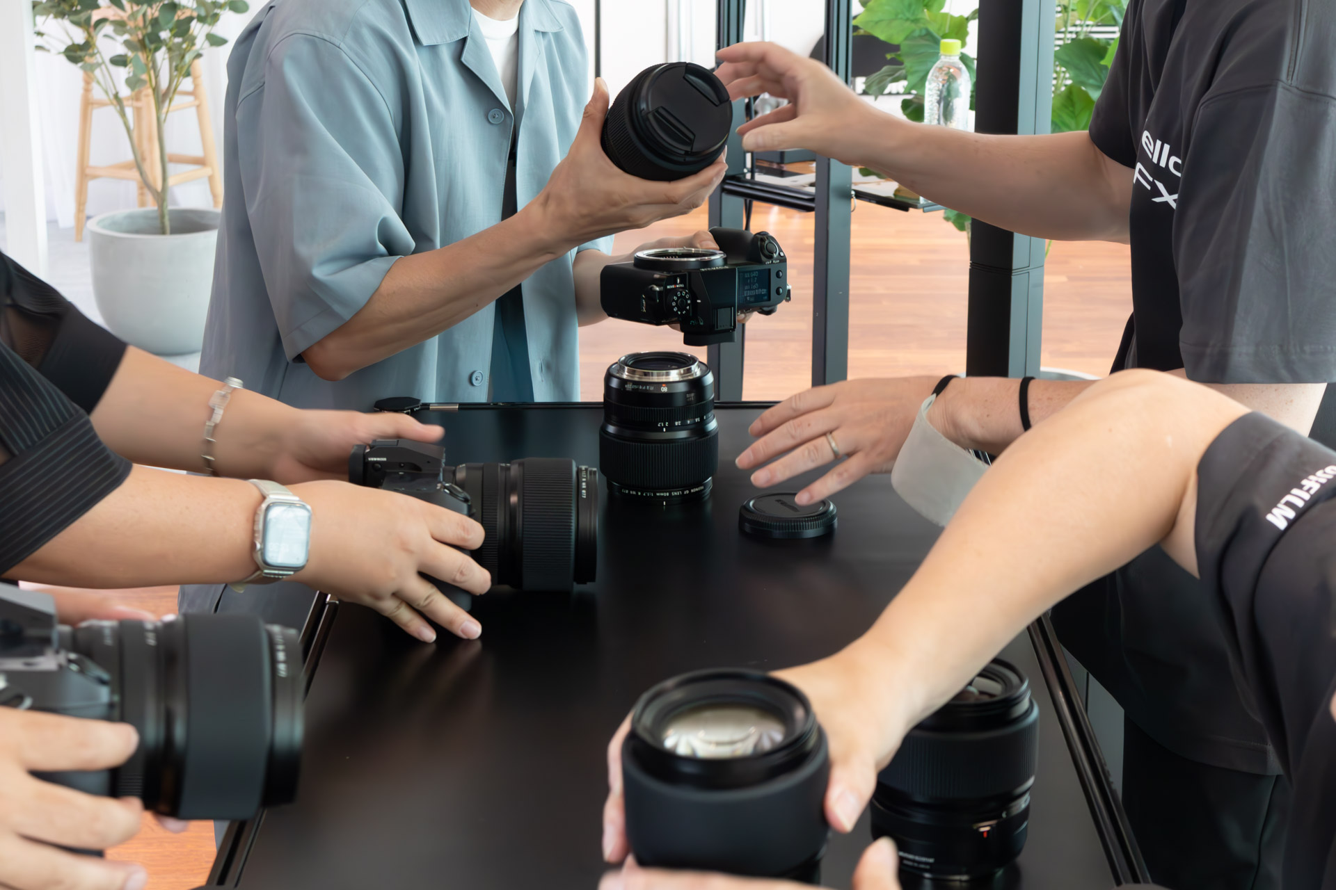 ワークショップではいくつかのレンズも希望に応じて貸し出される