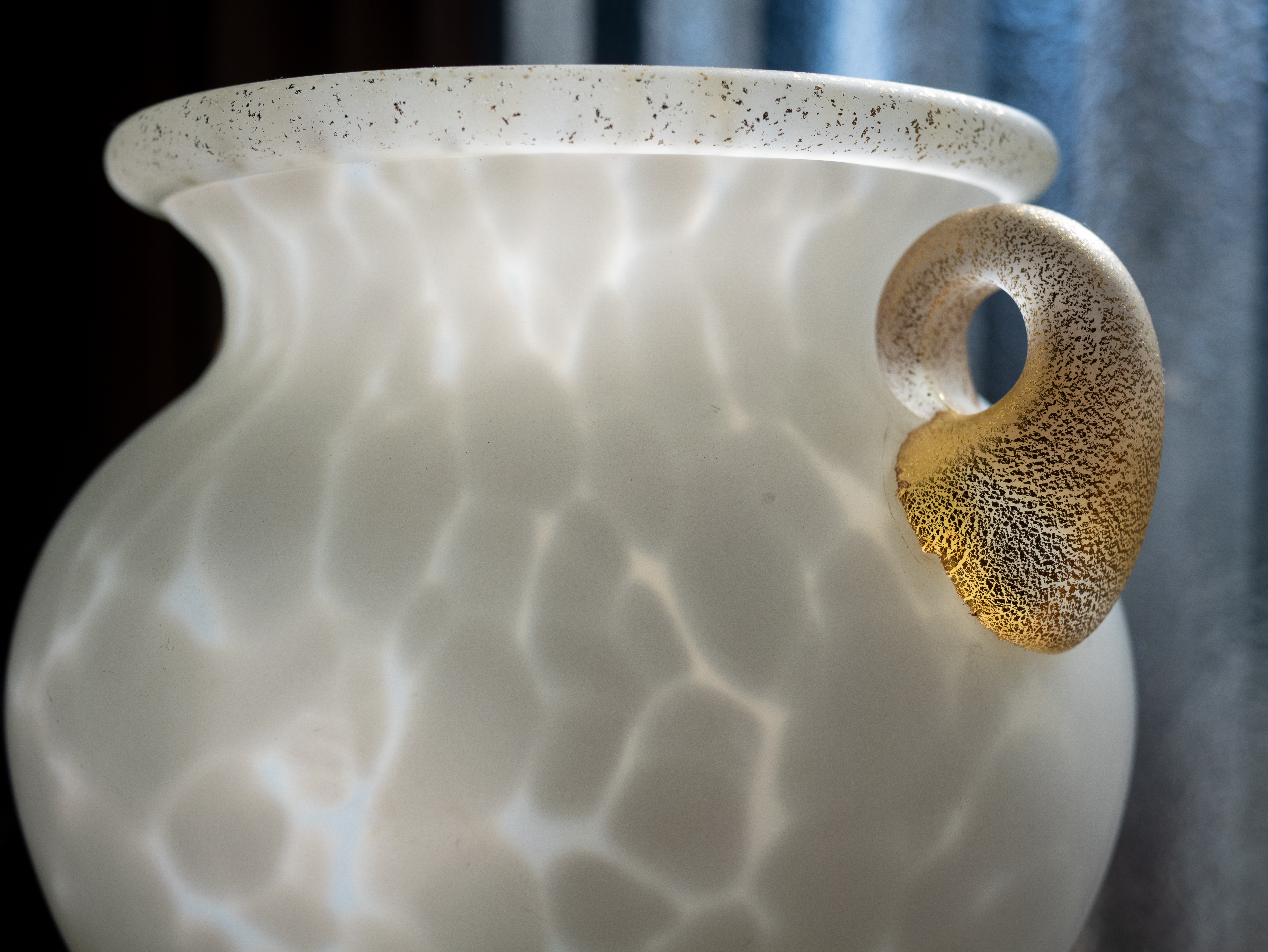 窓からの逆光で花瓶の模様が浮き立ったので速攻で撮影しました。レンズ性能に不安なしです。<br><span class="fnt-85">パナソニック LUMIX G9PROII／LUMIX G 20mm F1.7／20mm（40mm相当）／絞り優先AE（1/640秒、F4.5、±0.0EV）／ISO 100</span>