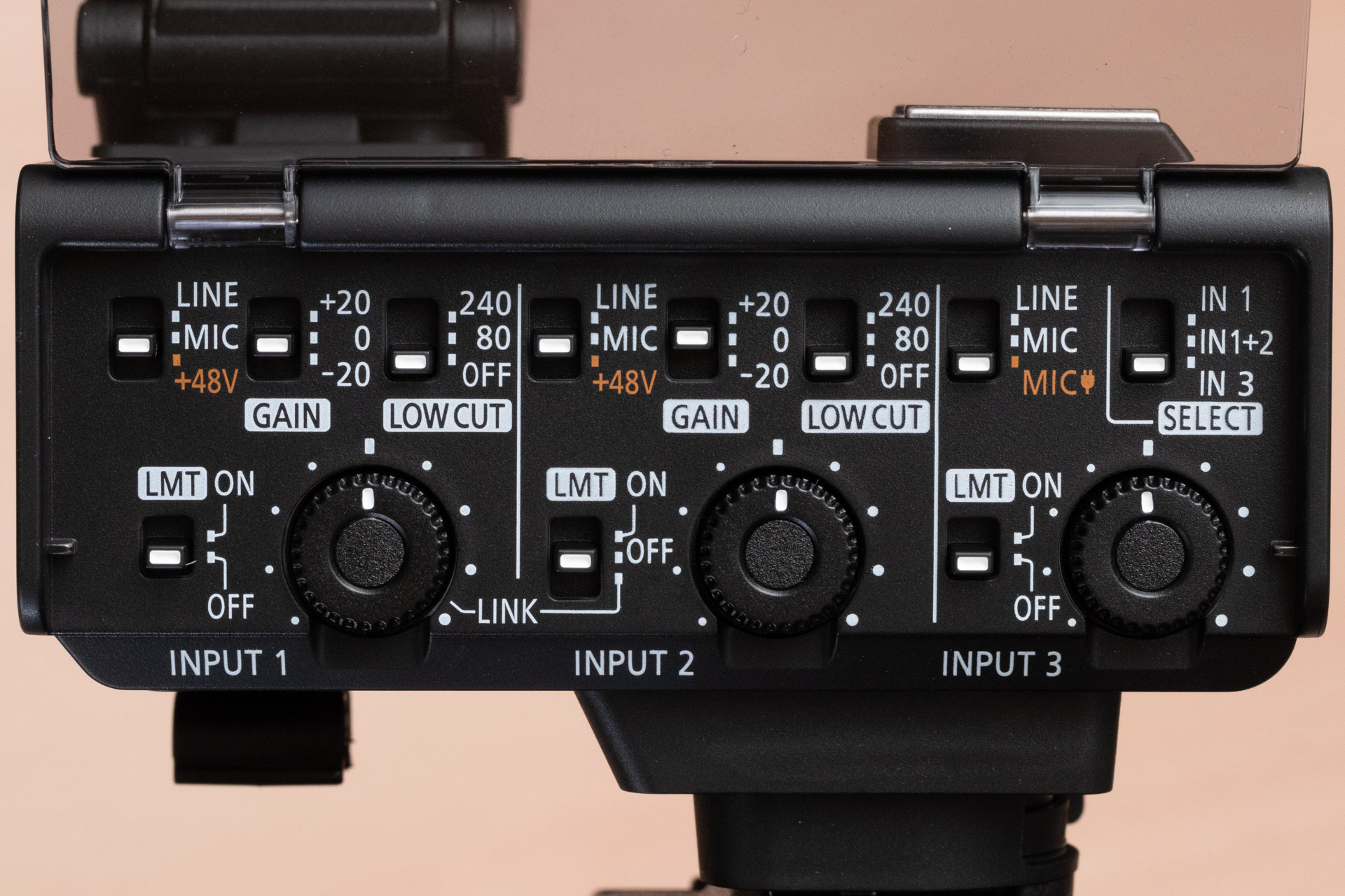 DMW-XLR2の操作パネル