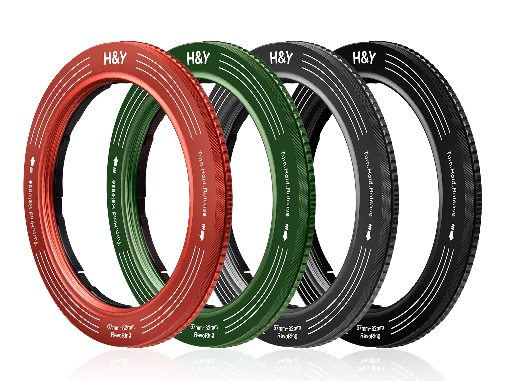 左からレッド、ビンテージグリーン、チタニウムグレー、ブラック