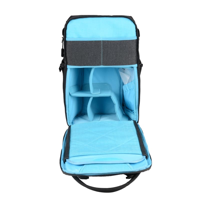 Fotoproから、バッグ内部が水色の防水・耐衝撃カメラリュック