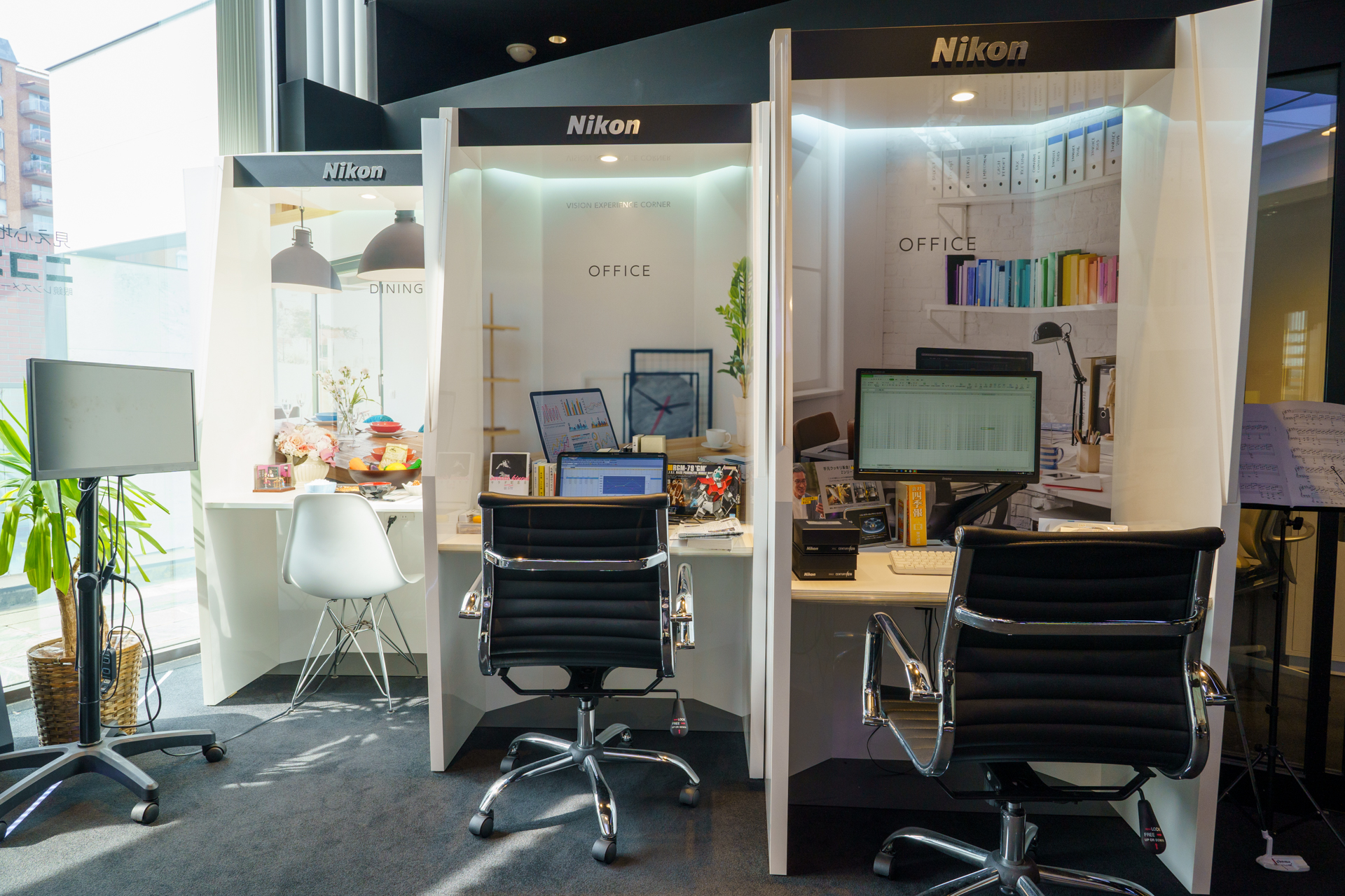 実際の作業風景を模した体験コーナーでチェック