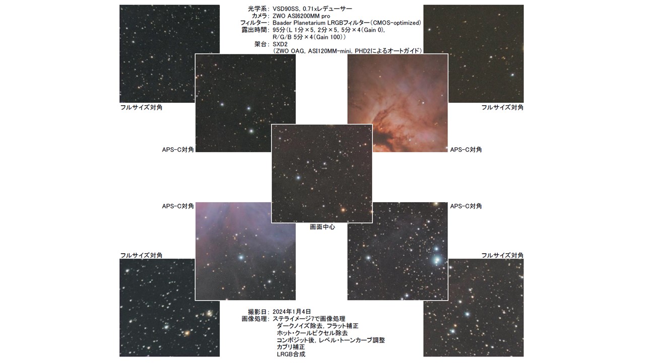 VSD90SS鏡筒にレデューサーV0.71×を使用した作例（提供：株式会社ビクセン）