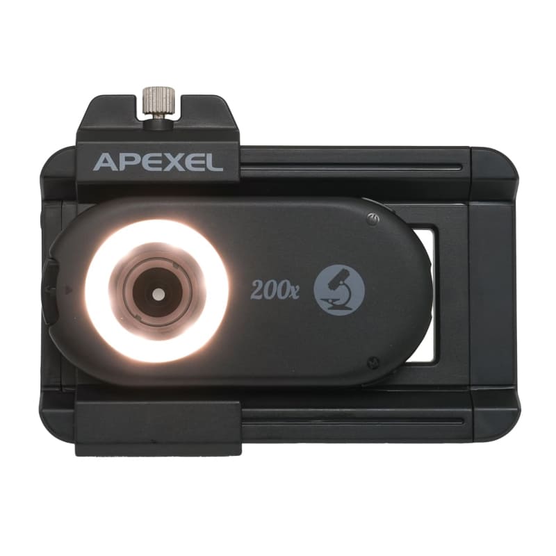 スマホのカメラを顕微鏡に／光学200倍の外付けレンズユニット