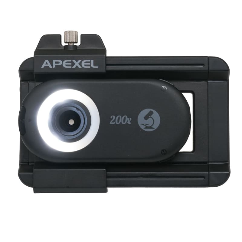 スマホのカメラを顕微鏡に／光学200倍の外付けレンズユニット