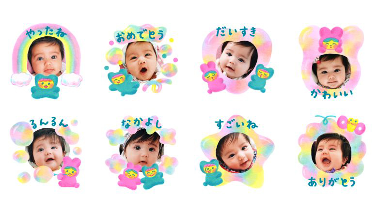 9周年限定デザインのステッカー