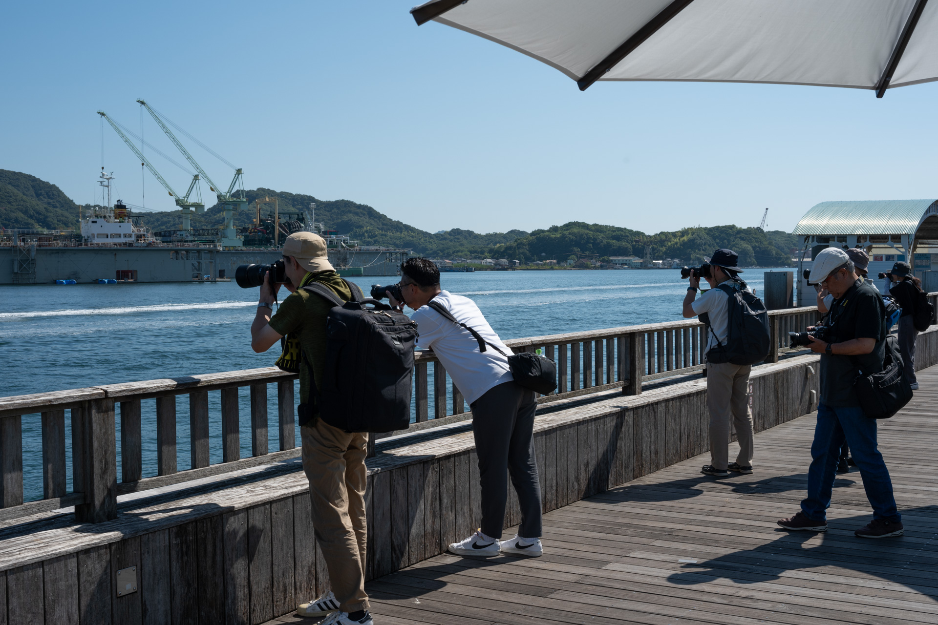 さっそく海沿いを撮影