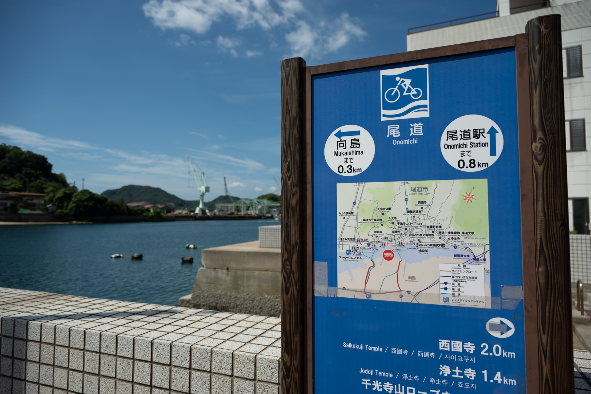 向島までは300mの距離