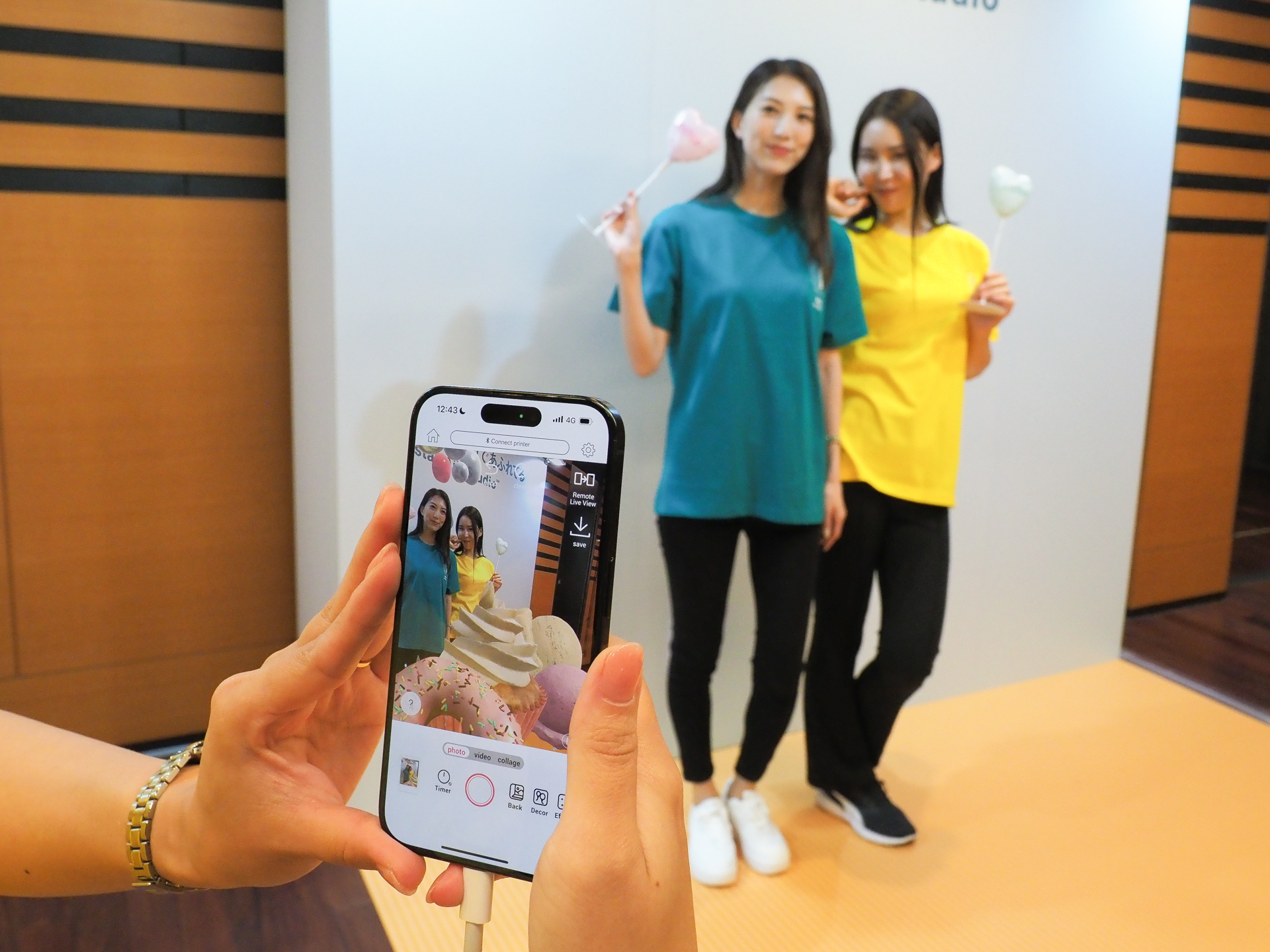 画角を変えても、ARエフェクトはそのまま反映される