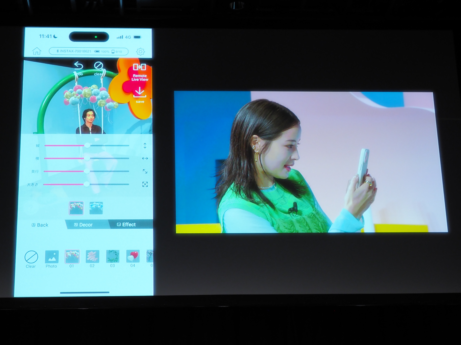 広瀬すずさんがinstax AiR Studioを使って撮影に挑戦