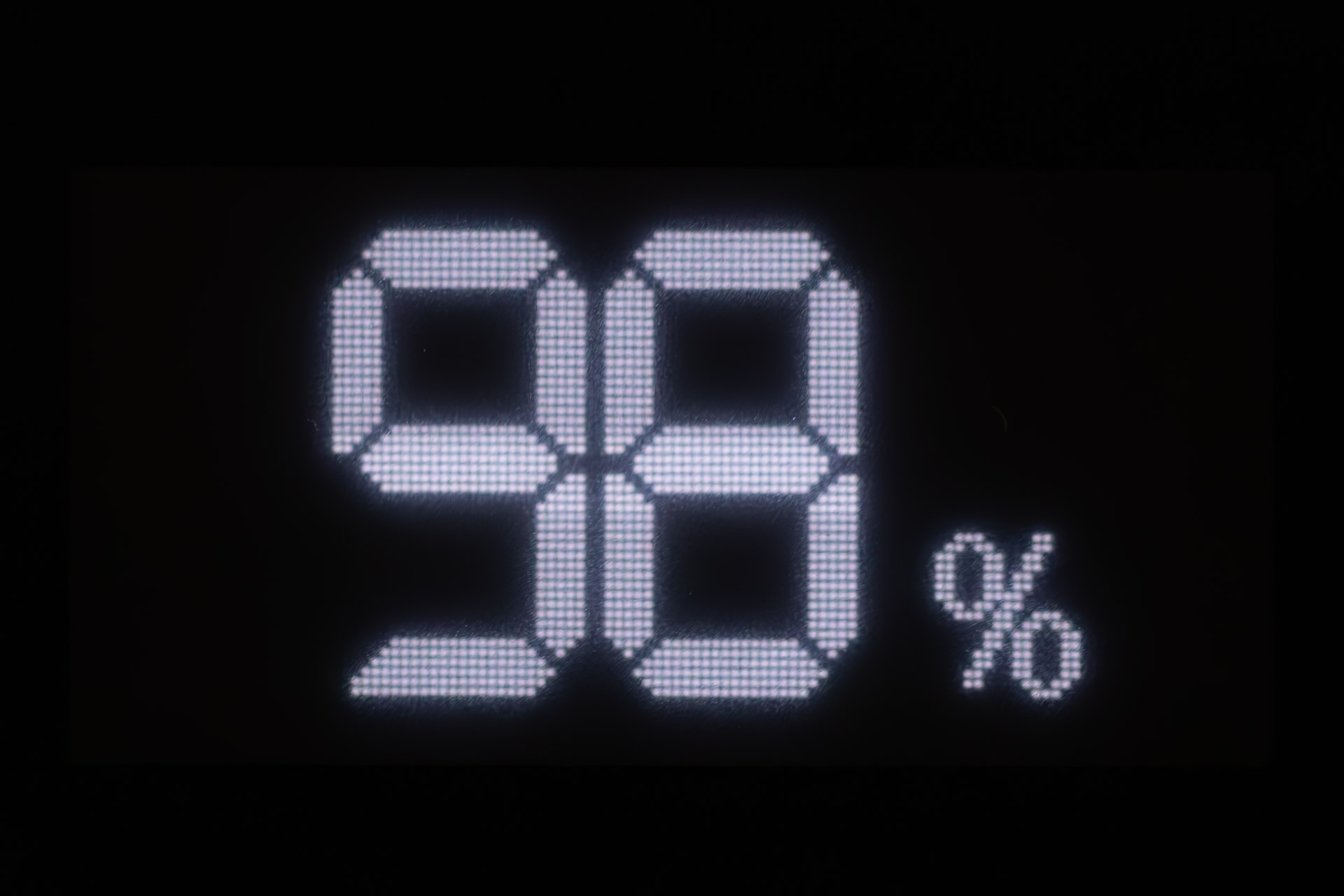 残量は％表示なのでわかりやすい