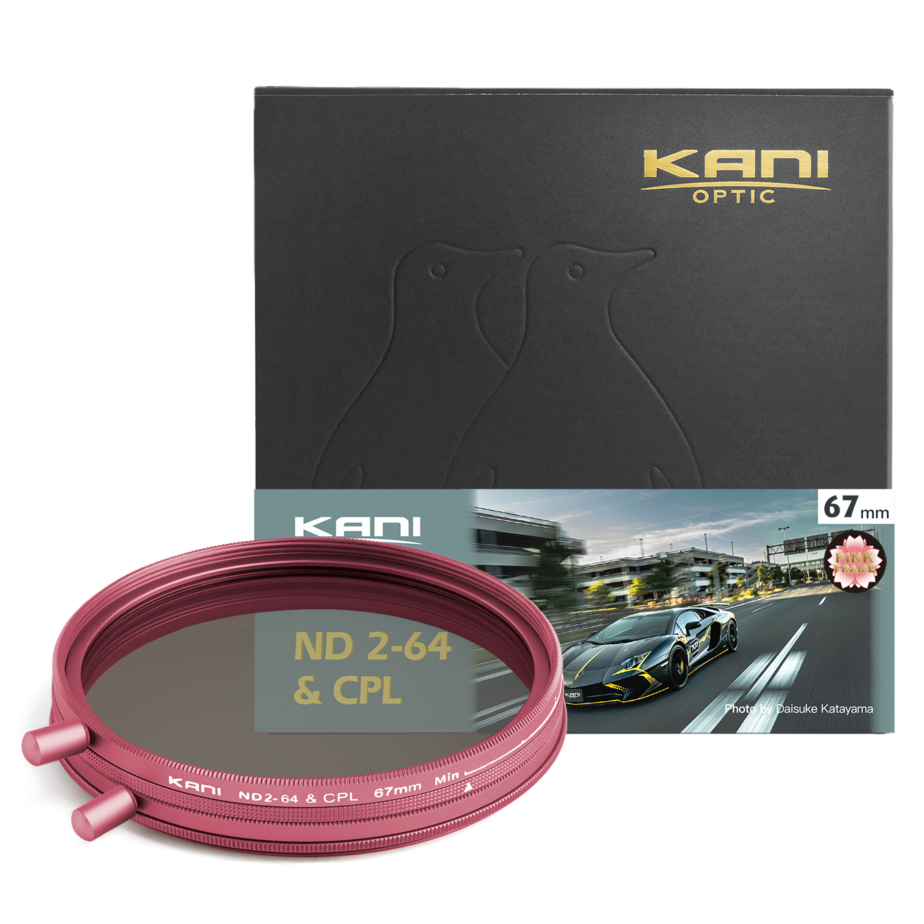 ND2-64＋CPL 67mm Pink Frame
