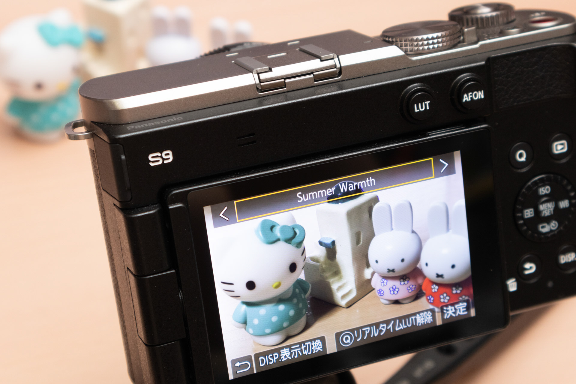LUTボタンを押したところ。このようにライブビューでリアルタイムにLUTが反映される