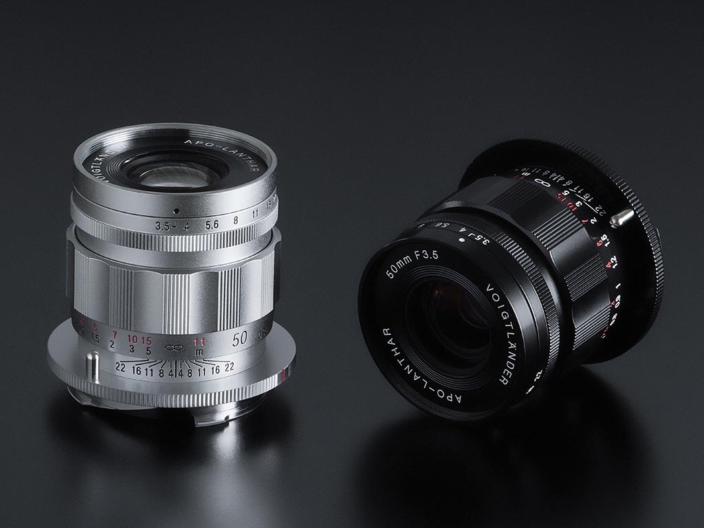 APO-LANTHAR 50mm F3.5 Type II（左からシルバー、ブラックペイント）