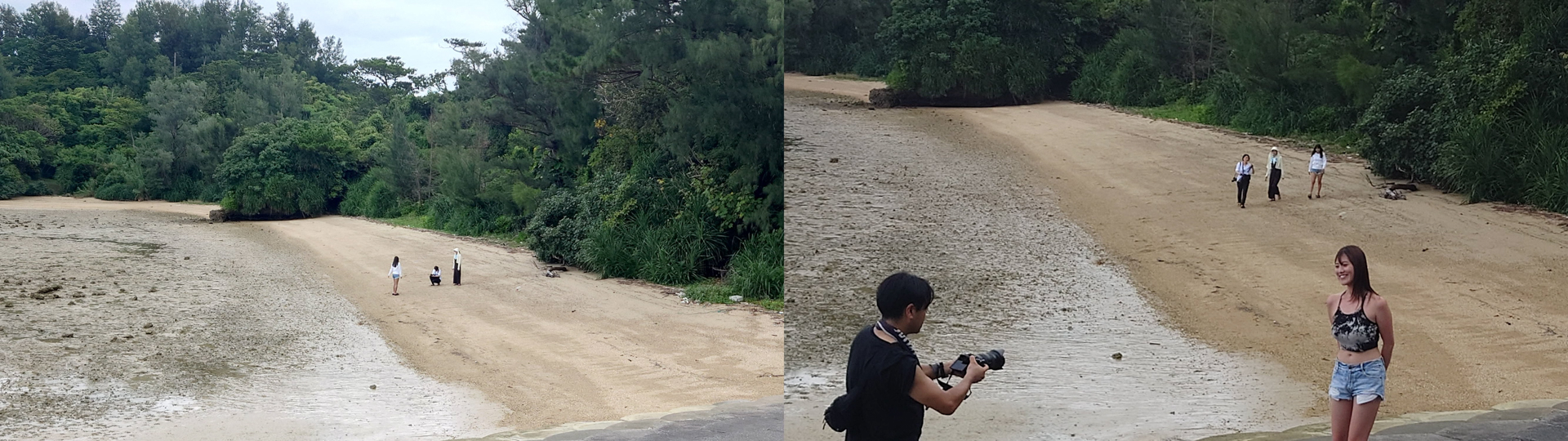 ふと立ち寄ったビーチでオフショットを軽く撮る