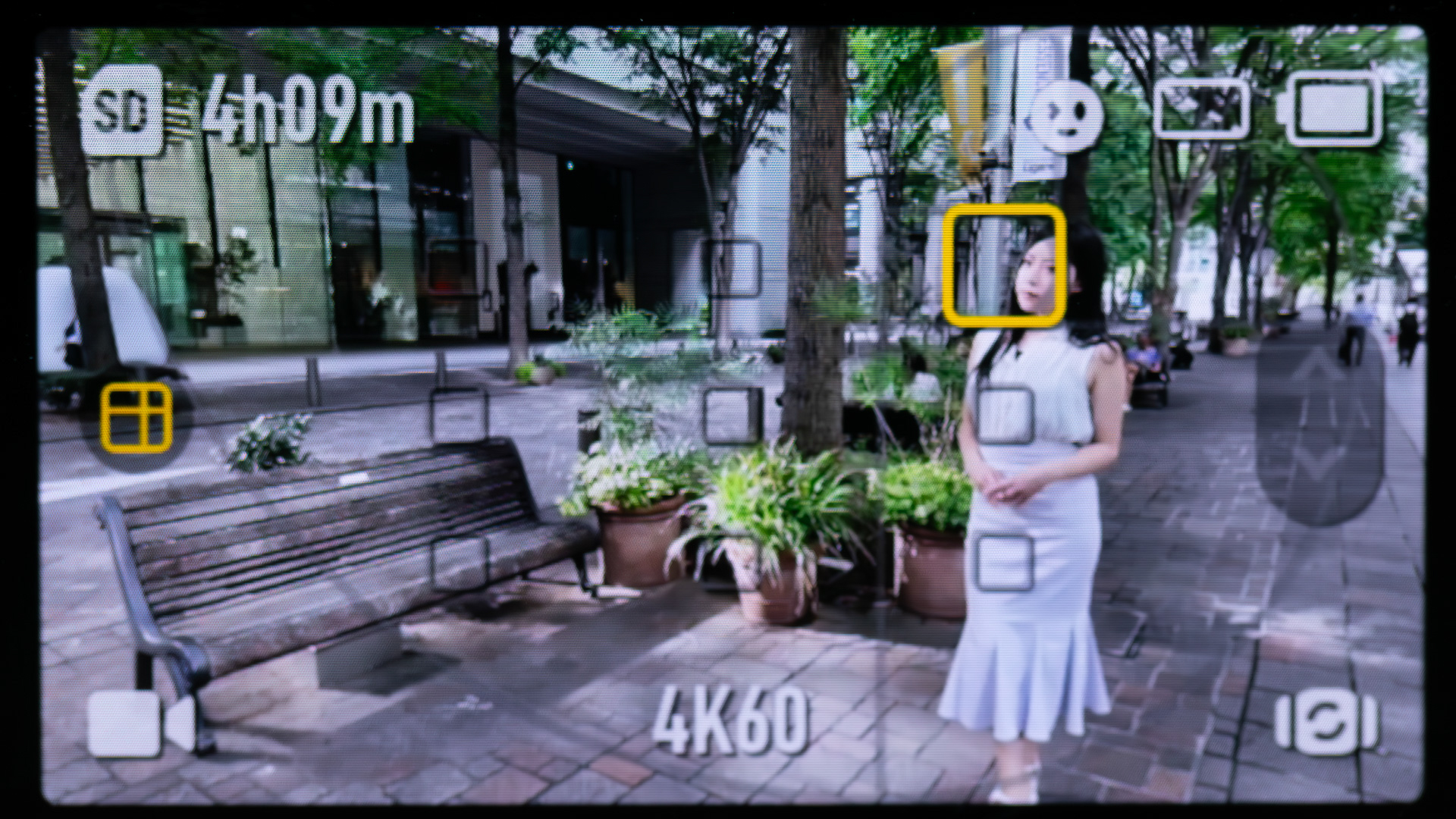 ダイナミックフレーミングモードでトラックポイントを設定しているところ