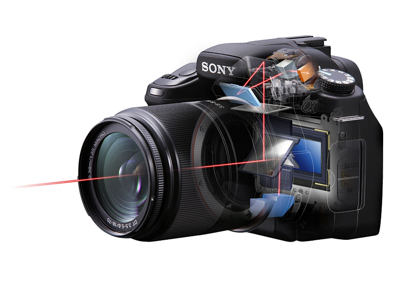 ソニー α350（クイックAFライブビュー模式図）