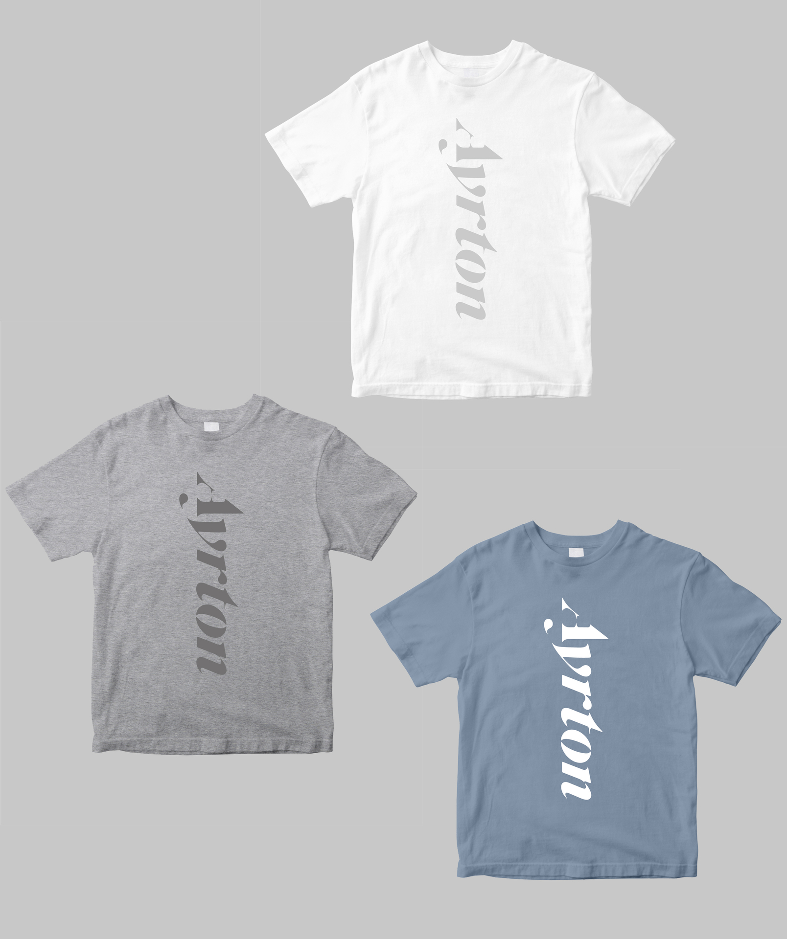 カラーバリエーション（上からホワイト、グレー、アシッドブルー）