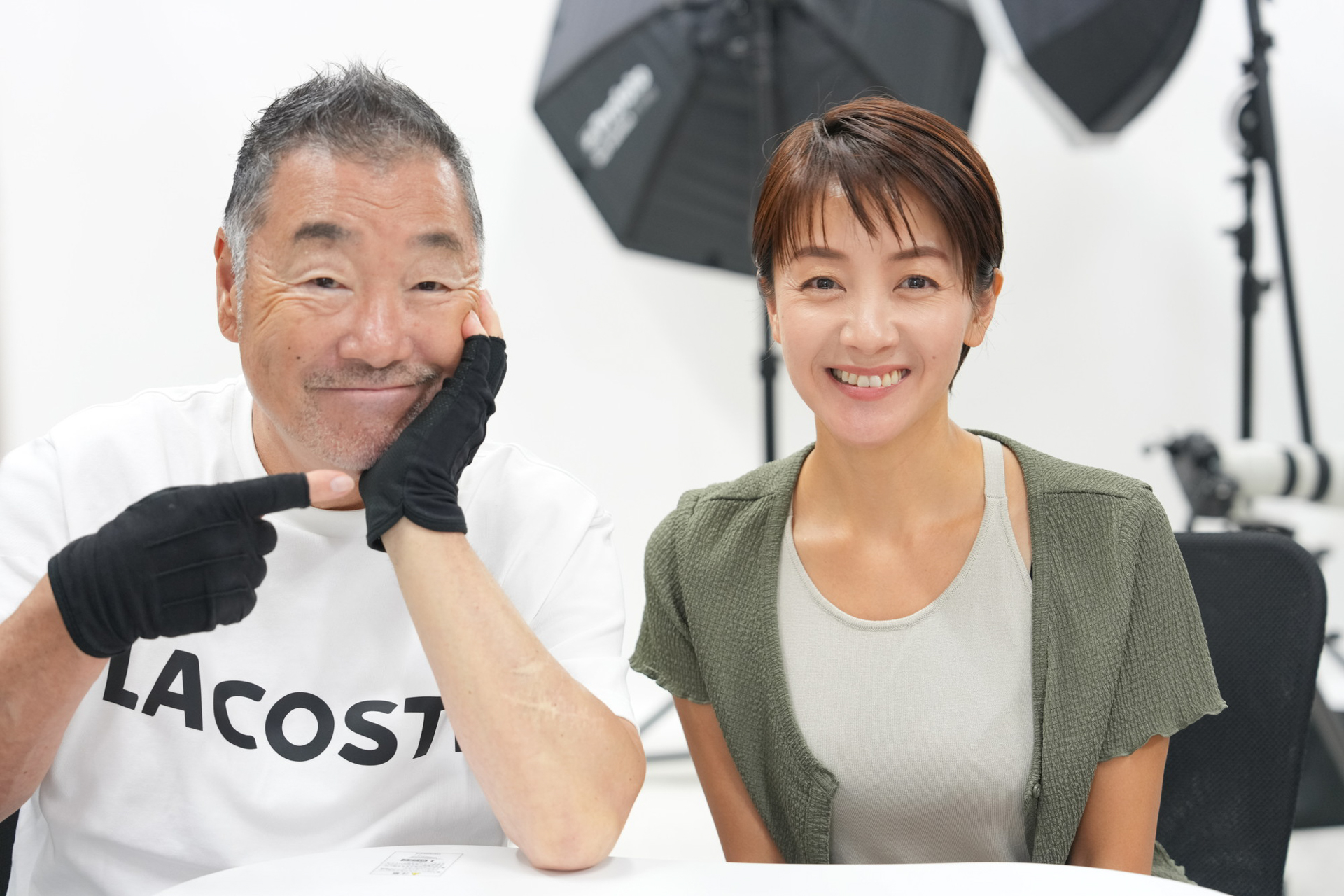 撮影を終え大坪さんと記念写真