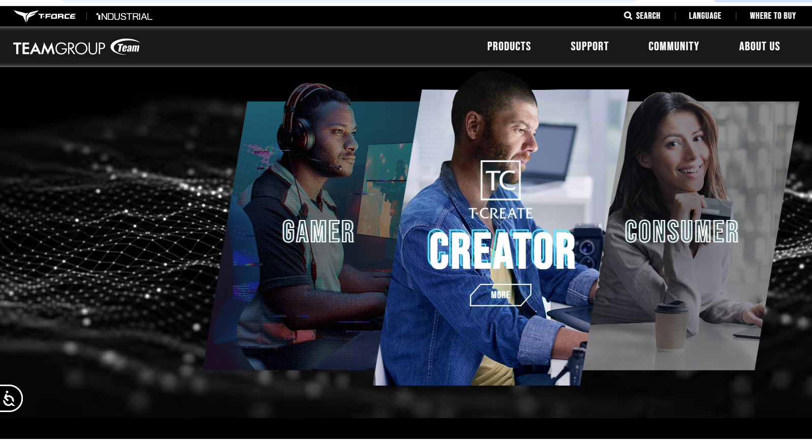 Team Group Inc.のWebサイト
