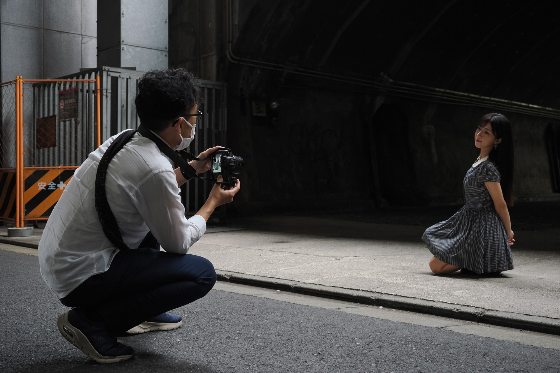 蕨ちゃんの撮影風景