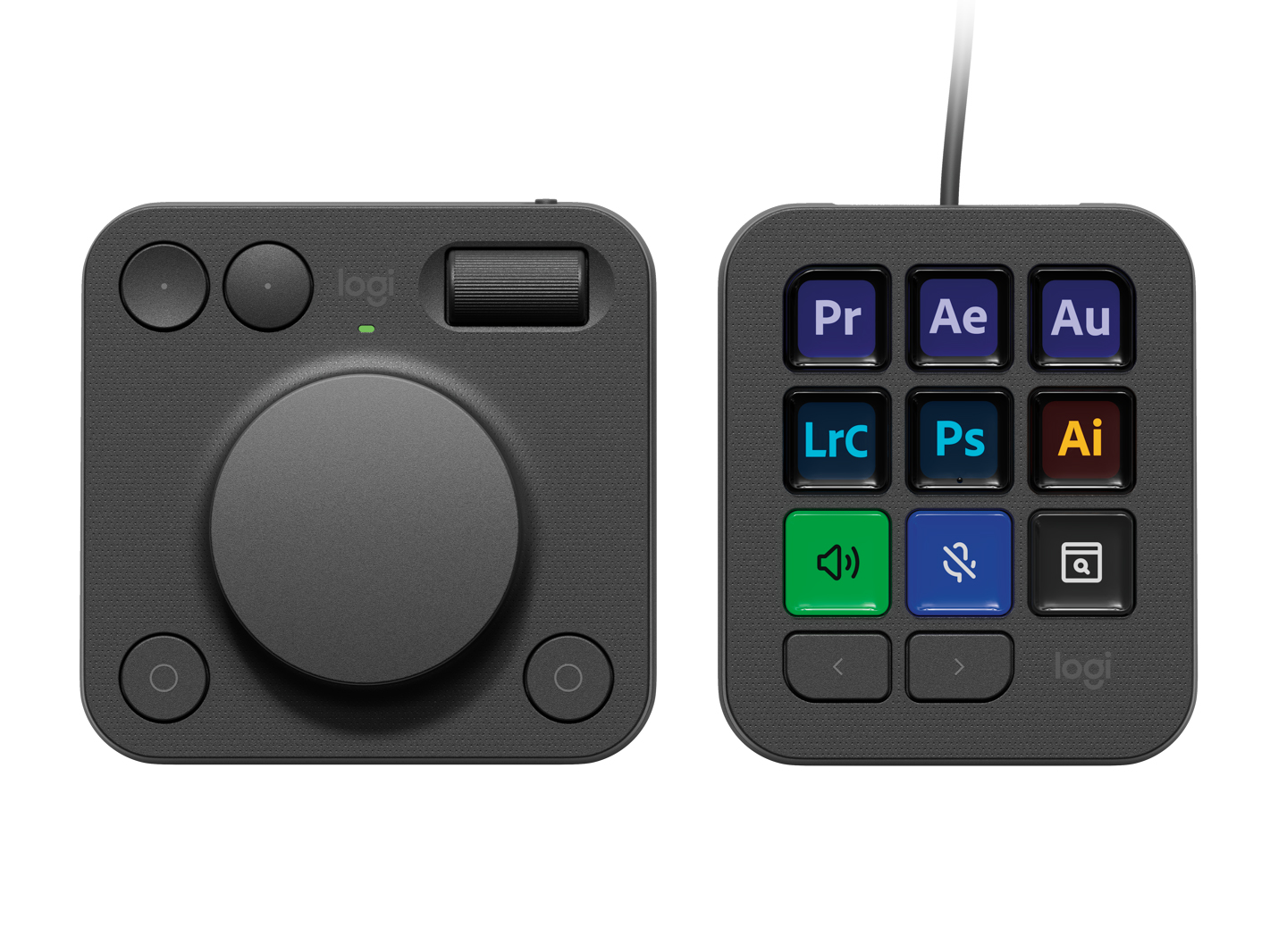 左が「MX クリエイティブ ダイヤルパッド」、右が「MX クリエイティブ キーパッド」