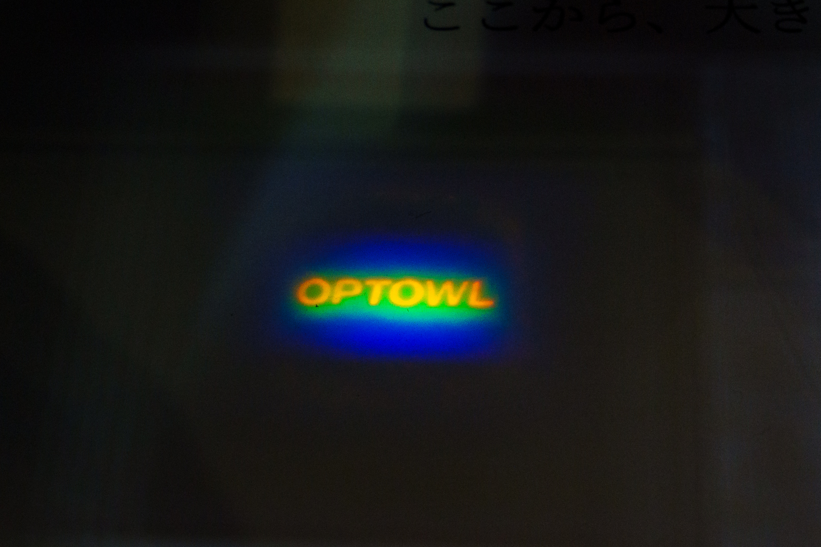 展示の実写画像。色のにじみが発生している