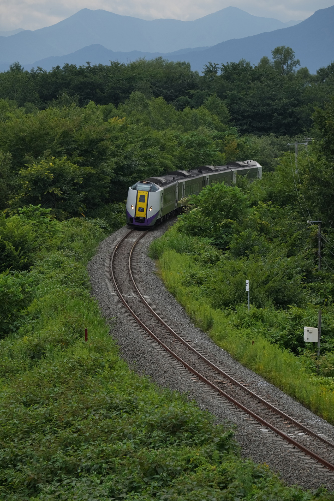 芽室の大カーブで　ソニー α1／FE 70-200mm F2.8 GM OSS II／マニュアル（F5.6、1/3,200秒）／ISO 400