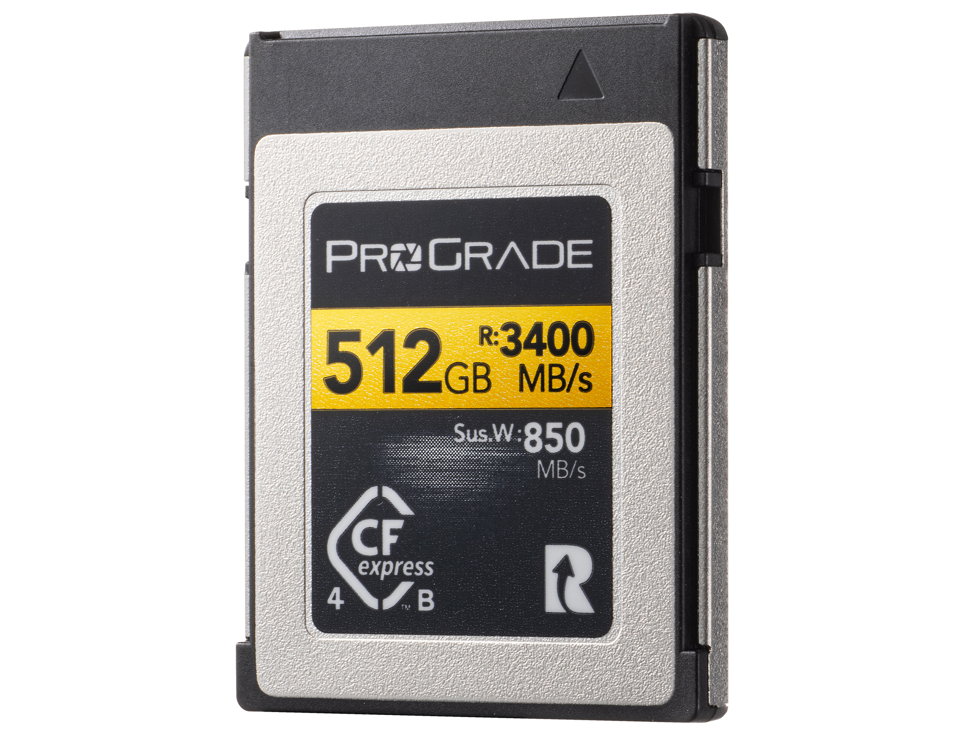 CFexpress 4.0 Type B GOLD 512GB<br><span class="fnt-85">実勢価格2万8,100円前後（256GB）、3万3,000円前後（512GB）、5万7,800円前後（1TB）、11万3,900円前後（2TB）</span>