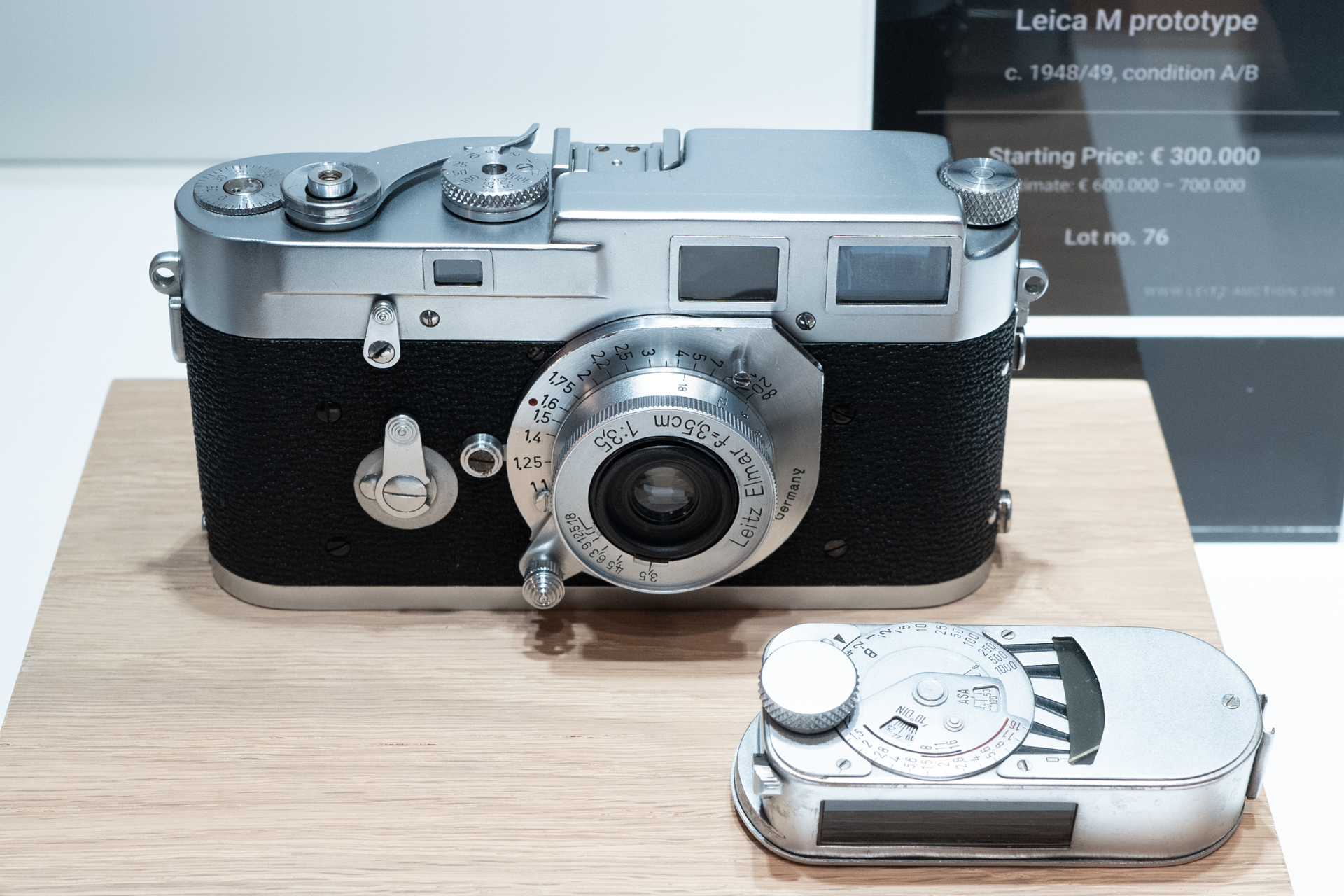 今回のハイライトと目される「Leica M prototype」（1948〜49年製造）